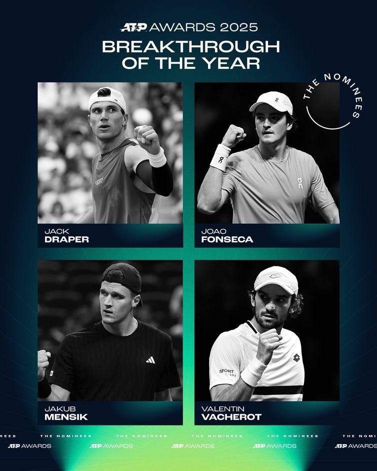 João Fonseca concorre ao prêmio ATP Awards de maior evoluçao do ano