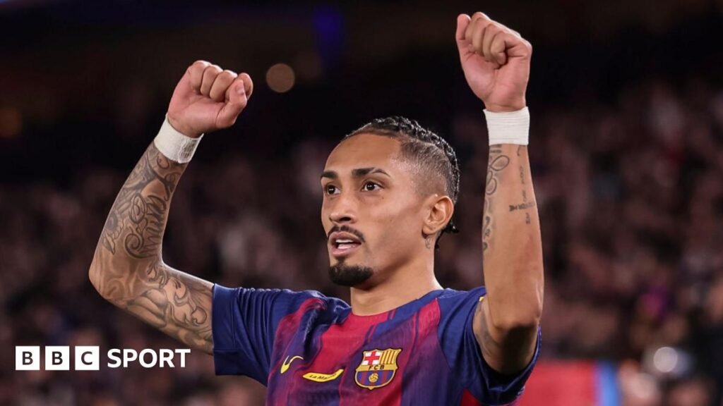 Barcelona 2-0 Osasuna: Raphinha marca duas vezes e deixa o time com sete pontos de vantagem sobre o Real Madrid