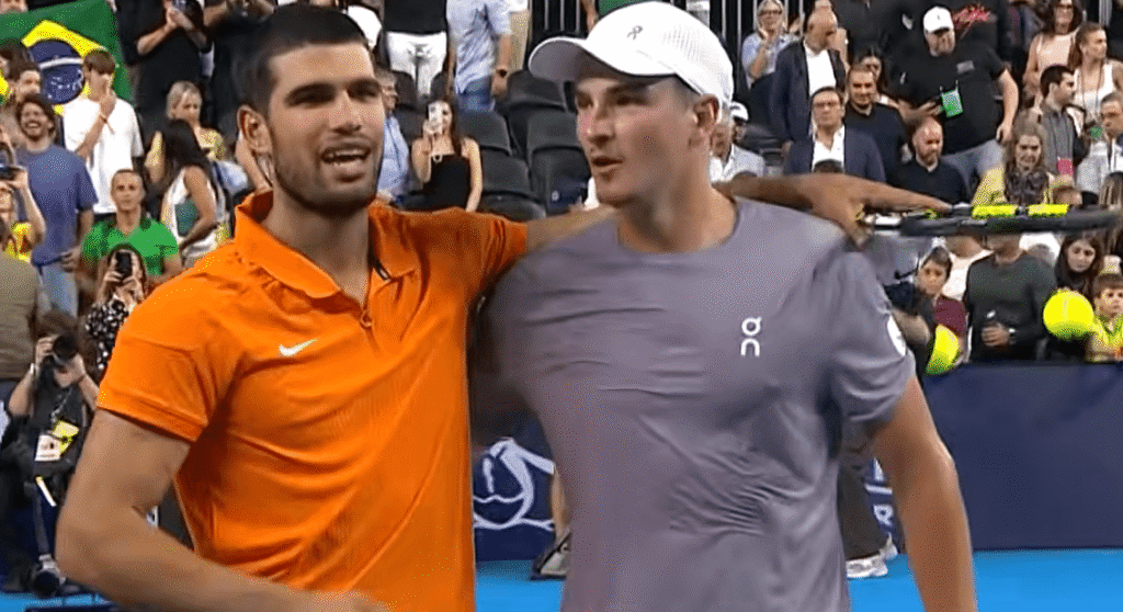 como foi duelo entre Fonseca e Alcaraz em Miami