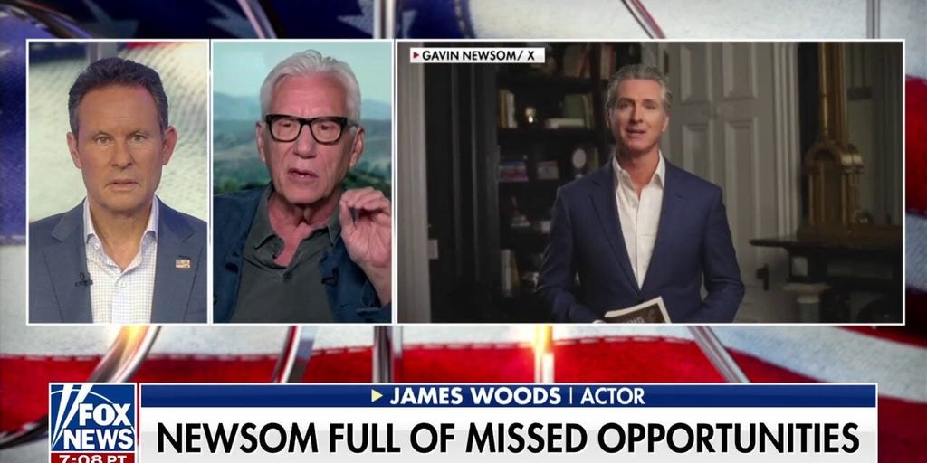 Gavin Newsom tem um histórico 'atroz', 'Califórnia fracassada': James Woods