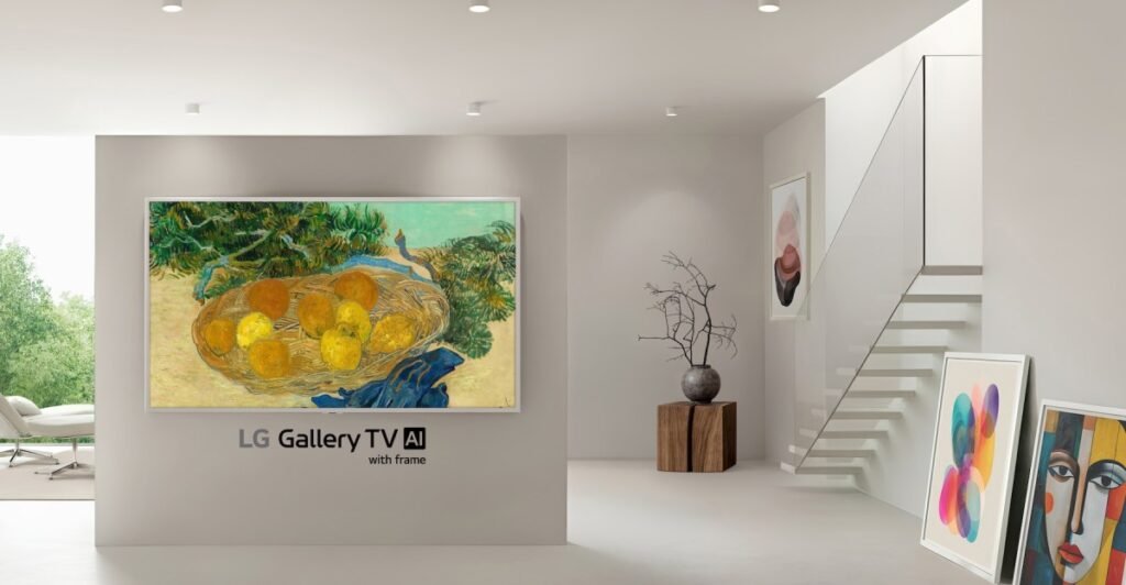 A nova Gallery TV da LG, projetada para exibir arte, estará na CES 2026