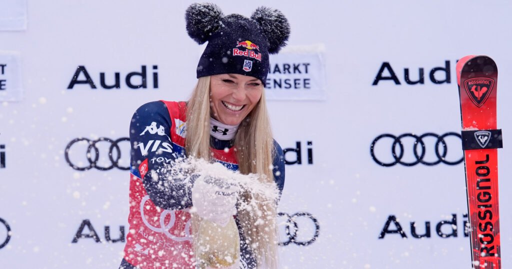Lindsey Vonn impressiona novamente, vence a Copa do Mundo de downhill pela 2ª vitória da temporada olímpica