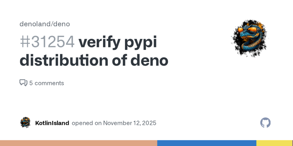 verificar a distribuição pypi do deno · Edição #31254 · denoland/deno · GitHub