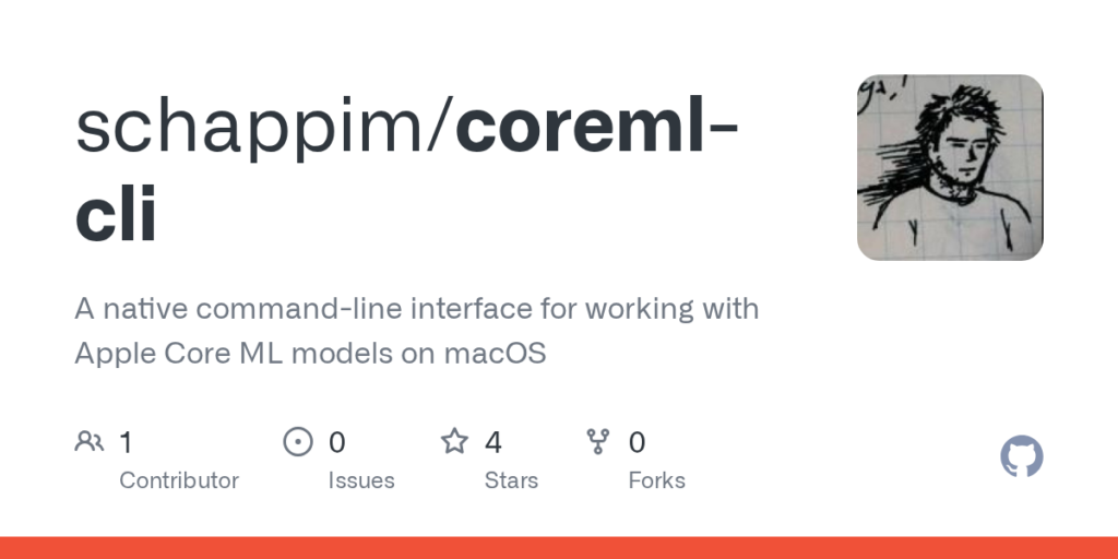 schappim/coreml-cli: uma interface de linha de comando nativa para trabalhar com modelos Apple Core ML no macOS