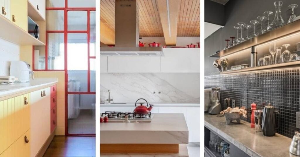 Diferentes em estilos iguais na elegância: 5 projetos de cozinhas lindas para se inspirar