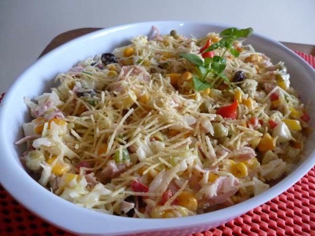 Salpicão de natal - Receitas de Comidas