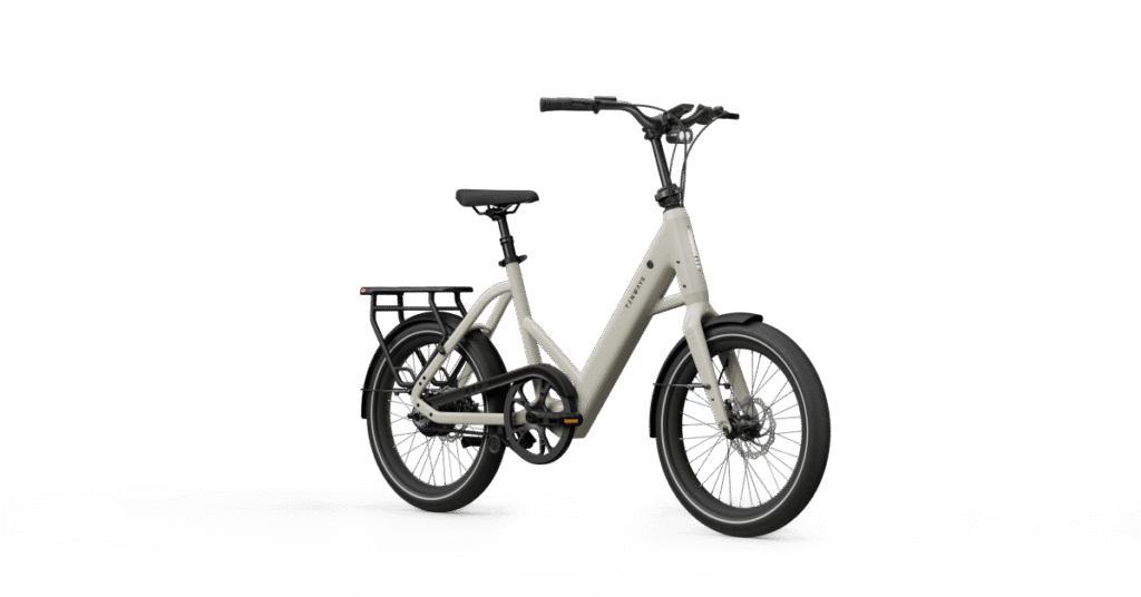 A e-bike compacta da Tenways gira e dobra para ficar plana