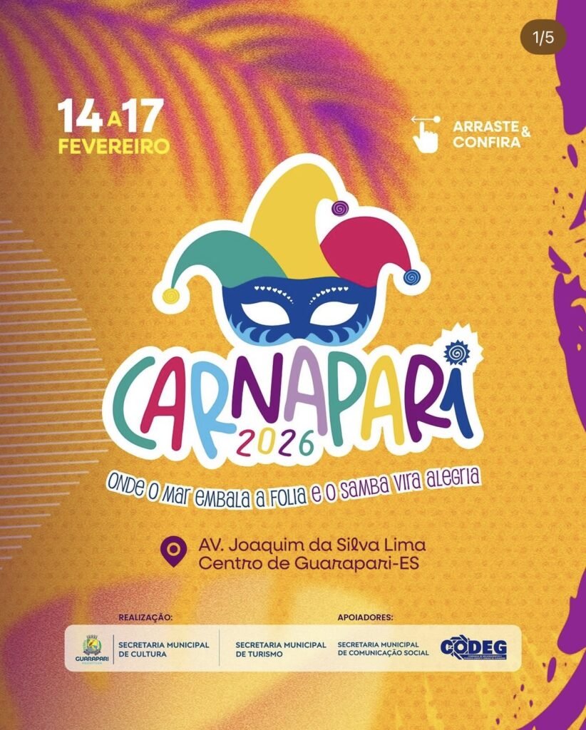 Carnaval vai agitar bairros e o centro de Guarapari