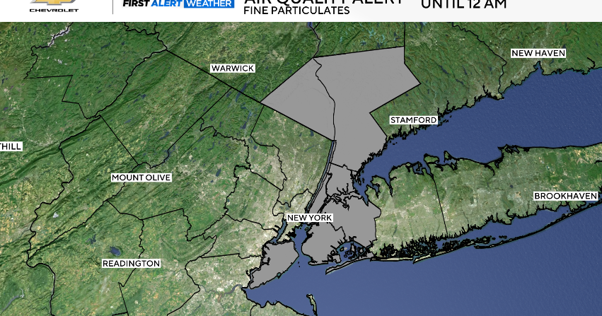 Alerta de neblina densa, alerta de qualidade do ar na quarta-feira para partes de Nova York, Nova Jersey