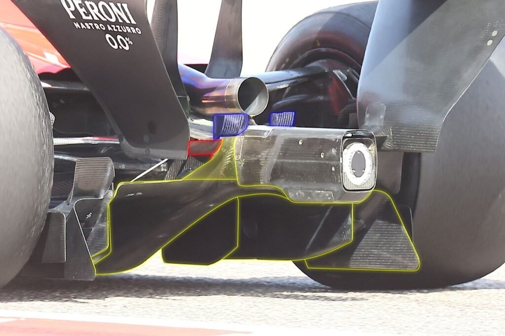 Ferrari apresenta difusor no Bahrein que altera asa traseira