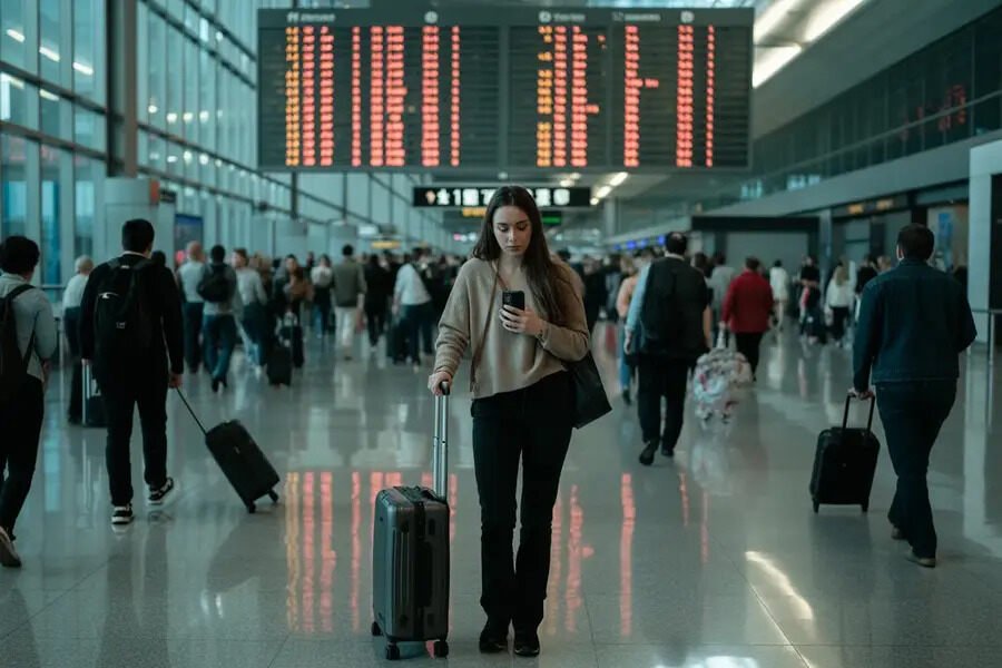 Passageiros retidos no Reino Unido e na França porque a British Airways e a Air France atrasaram 183 e cancelaram 8 voos, criando o caos em Paris, Edimburgo, Londres, Nice e outras cidades importantes