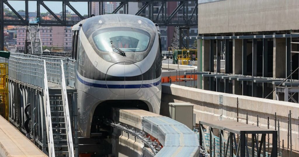Metrô do Aeroporto de Congonhas faz primeiro teste até a estação Morumbi; último trem é entregue na China