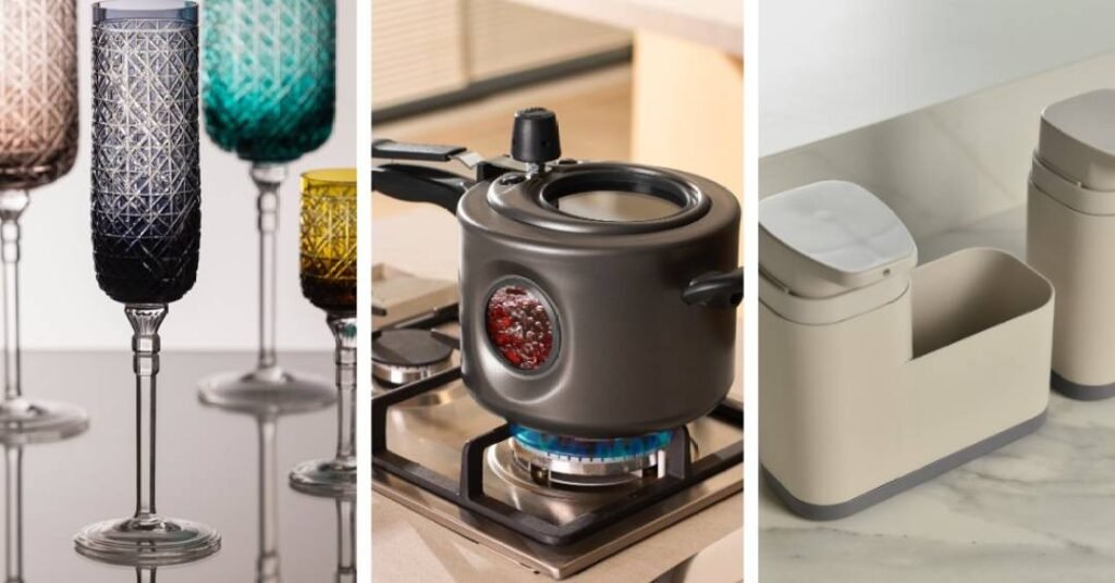 Panela de pressão com visor, cristal colorido e esponja para airfryer são destaques da ABUP