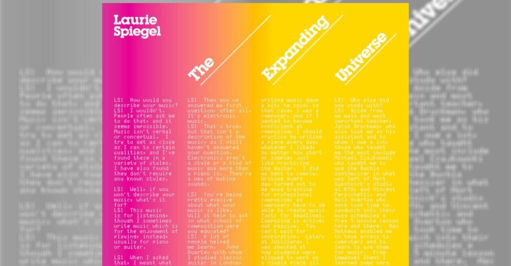 Você precisa ouvir a obra-prima da música ambiente antiga de Laurie Spiegel