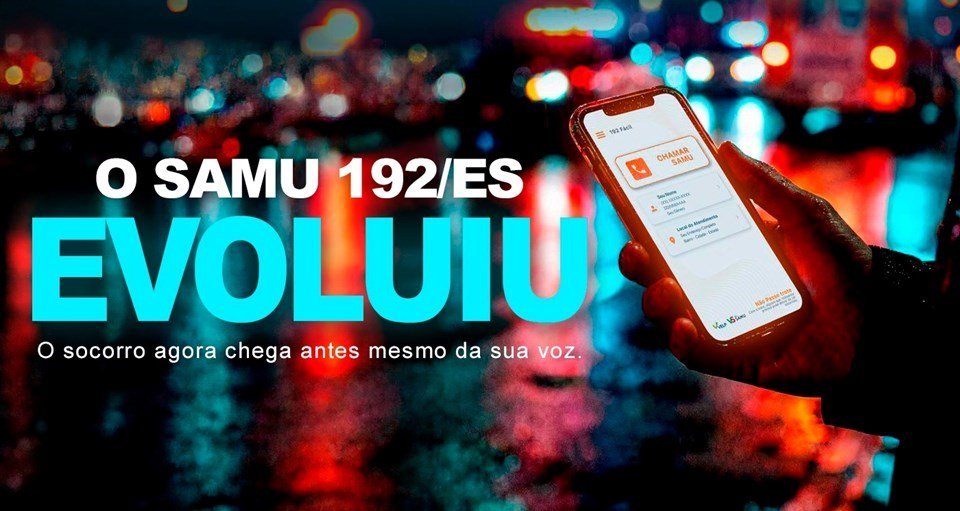 Serviço Samu 192 ganha aplicativo de emergência no ES