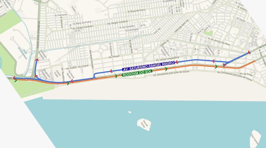 Mudanças na Rodovia do Sol começam na próxima segunda feira em Vila Velha