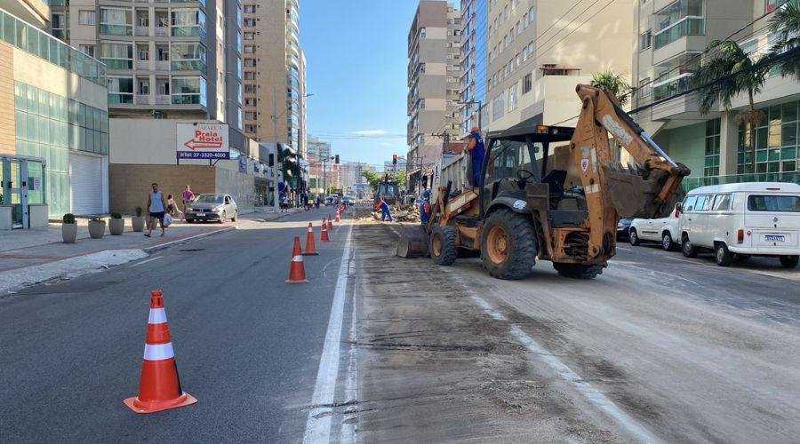 Obras do binário da Rodovia do Sol seguem em Vila Velha