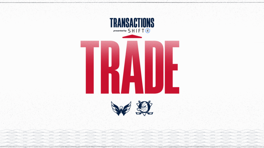 Capitals adquirem uma escolha condicional de primeira rodada em 2026 ou 2027 e uma escolha de terceira rodada em 2027 de Anaheim para John Carlson