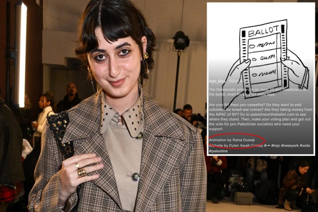 A primeira-dama de Nova York, Rama Duwaji, criou obras de arte para a campanha anti-Israel do DSA