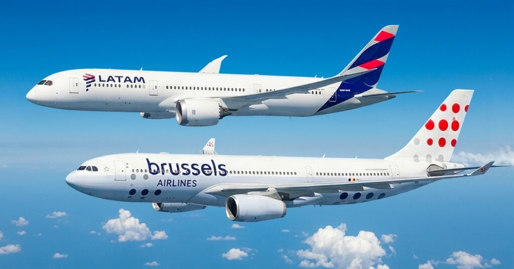 Latam fecha acordo com a Brussels Airlines e terá voos para 17 destinos na Europa via Bruxelas