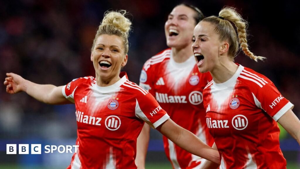 Bayern de Munique 2-1 Manchester United (5-3 total): time alemão marca tarde para chegar às semifinais da Liga dos Campeões Feminina