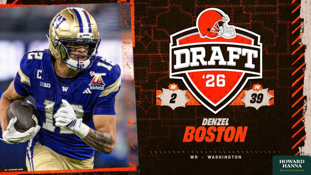 Browns seleciona WR Denzel Boston com a escolha nº 39 no Draft de 2026 da NFL