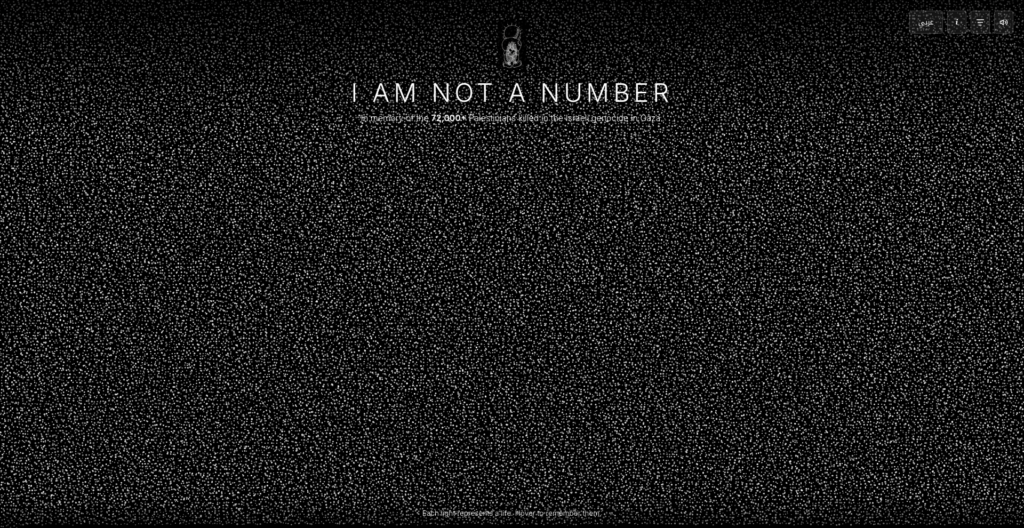 Eu não sou um número. Em memória dos mais de 72 mil palestinos mortos