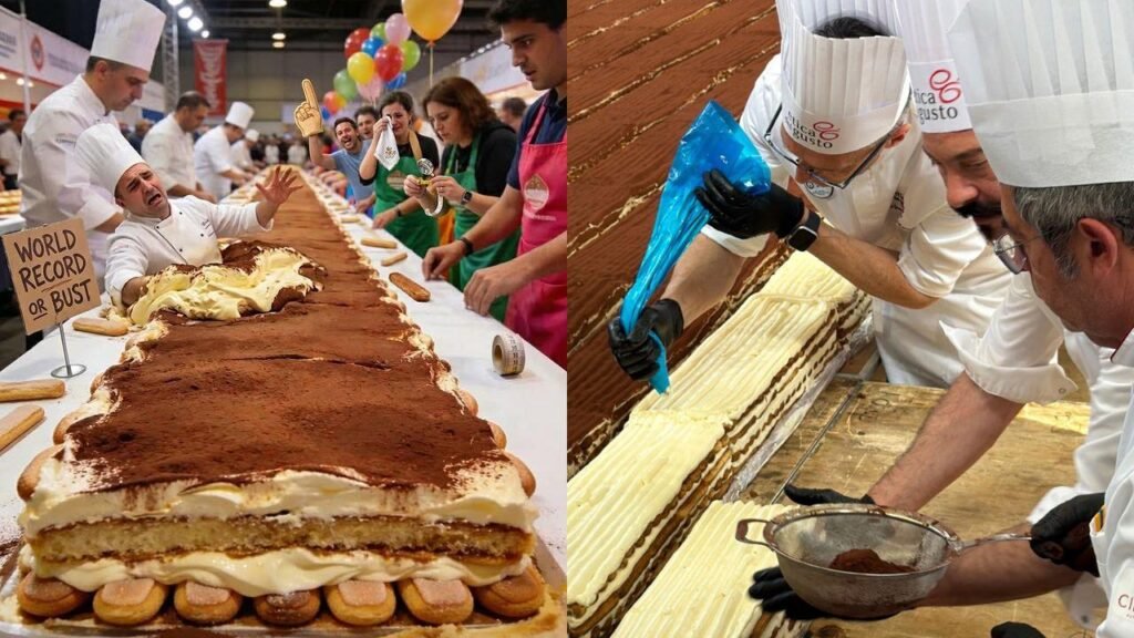 Tiramisu gigante quebra recorde com números impressionantes