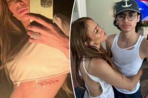 Jennifer Lopez cobre tatuagem do símbolo do infinito de Ben Affleck após o divórcio