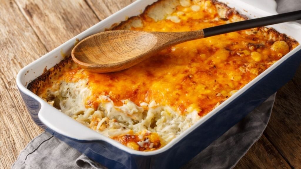 Receita de arroz de forno cremoso prático com linguiça e legumes