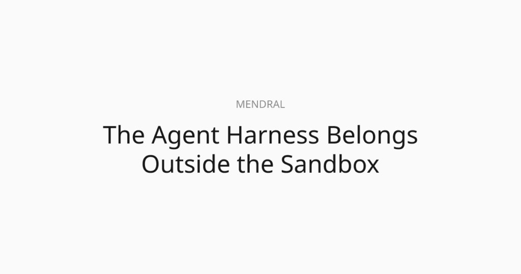 O chicote do agente pertence fora da sandbox