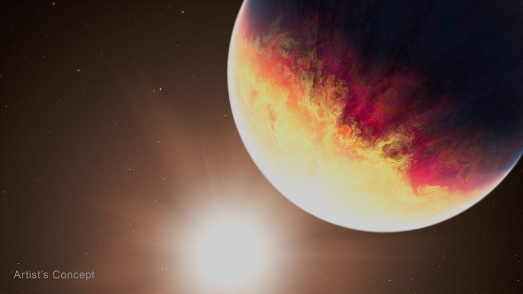 Webb da NASA captura exoplaneta sendo torrado