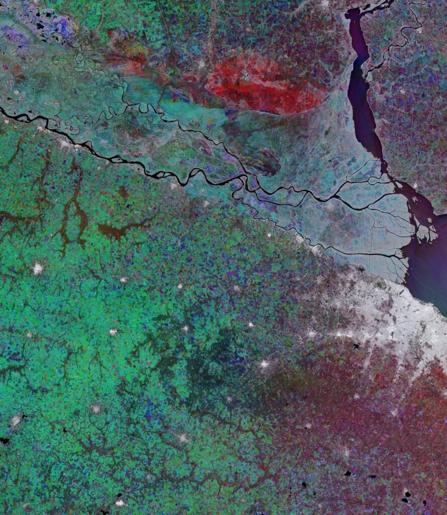 Terra vista do espaço: Buenos Aires