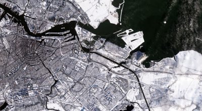 ESA - Amsterdã coberta de neve