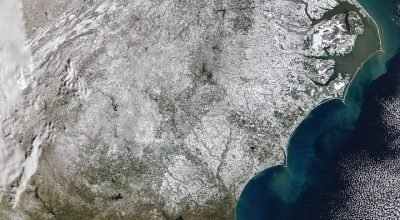 Um cobertor de inverno cobre a Carolina do Norte