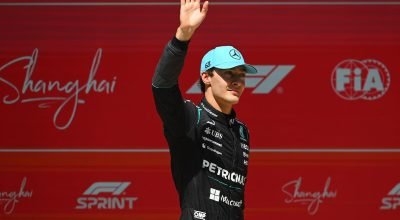 Russell celebra vitória na China e se surpreende com Hamilton