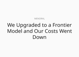 Atualizamos para um modelo de fronteira e nossos custos caíram