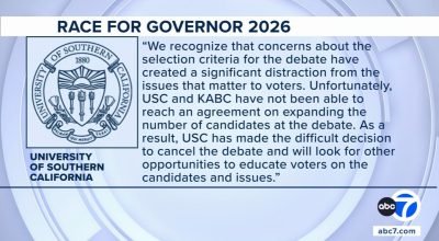 O debate para governador de terça-feira na USC foi cancelado
