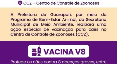 Semana de vacinação de cães em Guarapari