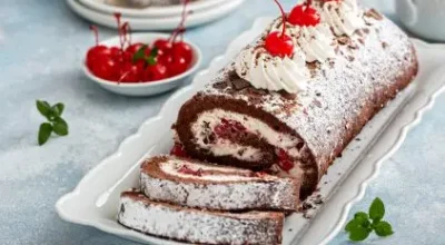 Receita de Rocambole Floresta Negra