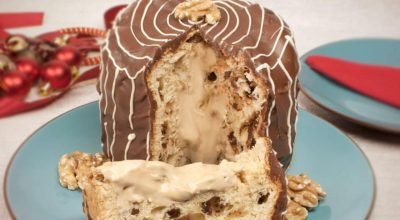 Chocotone de doce de leite com nozes para impressionar no Natal