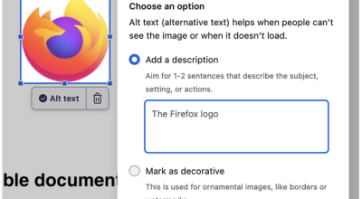 Experimentando a geração de texto alternativo local no Firefox Nightly - Mozilla Hacks