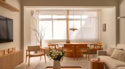 Apartamento com decoração escandinava é coberto por elegância e tons de bege