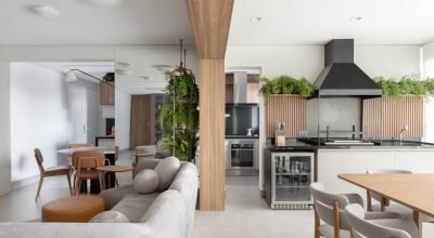 Apartamento em Mirandópolis combina tons de MDF para uma atmosfera clean