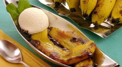 Banana flambada com sorvete de creme: veja como fazer
