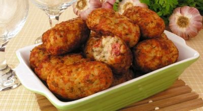 Receita de bolinho de arroz com calabresa