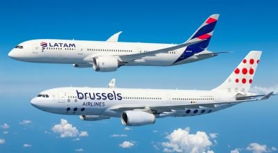 Latam fecha acordo com a Brussels Airlines e terá voos para 17 destinos na Europa via Bruxelas