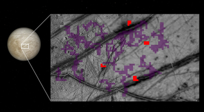 Compostos contendo amônia descobertos na superfície da lua Europa de Júpiter
