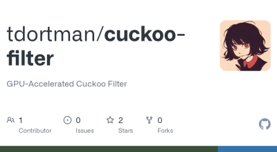 GitHub - tdortman/cuckoo-filter: Filtro Cuckoo acelerado por GPU