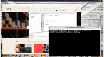 Desktop de desenvolvedor auto-hospedado QNX – versão inicial